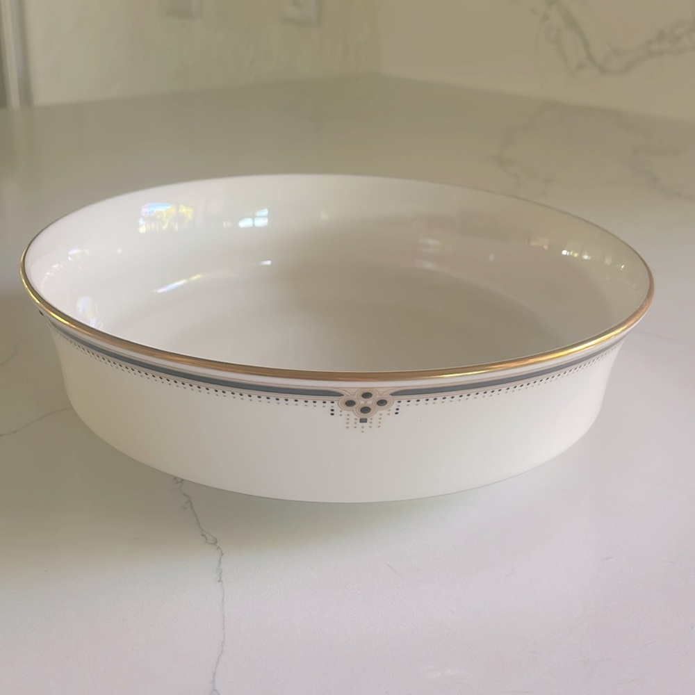 Noritake Evening Gown Gold Trim Medium Vegetable Serving Bowl